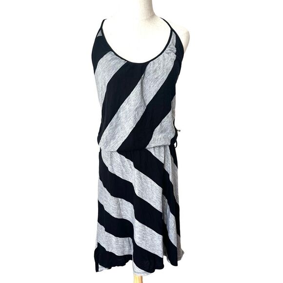 Splendid grey and black spaghetti strap blouson dress - Picture 1 of 9